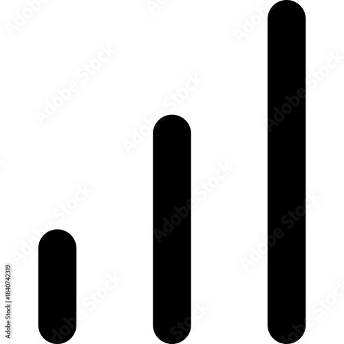 Bar chart icon - vertical statistics graph outline