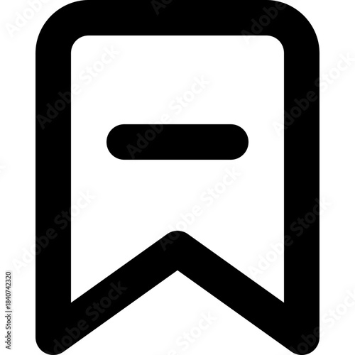 Bookmark minus icon - remove delete unsave outline