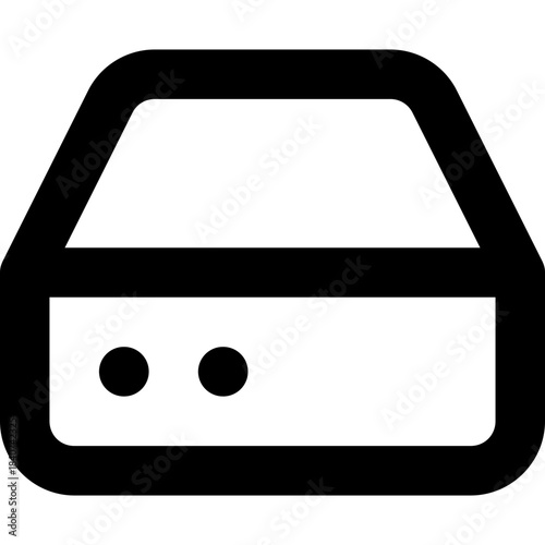 hard drive icon black outline