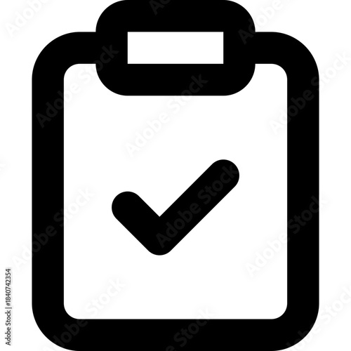Clipboard check icon - complete verified task outline