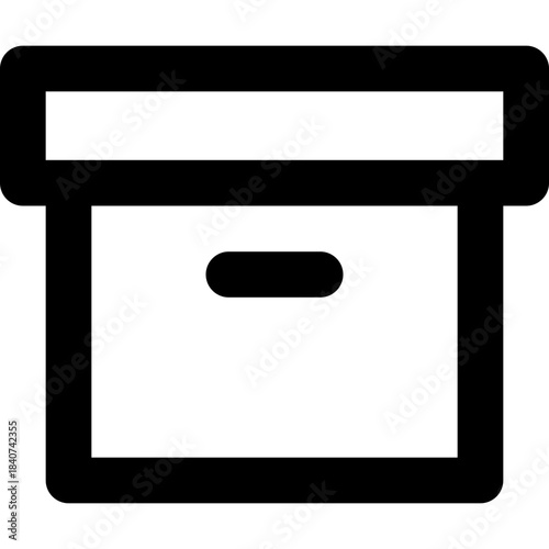 Archive icon - box storage folder save outline
