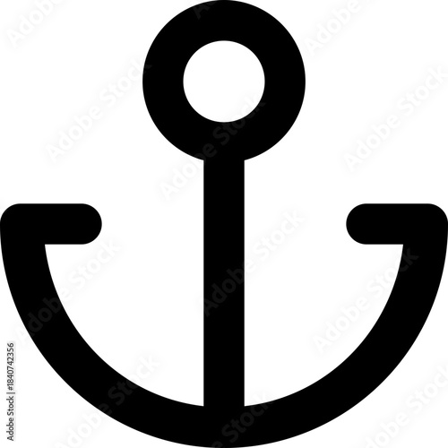 Anchor icon - marine nautical ship harbor outline
