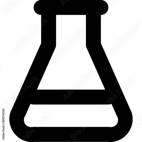 Flask icon - laboratory science chemistry outline