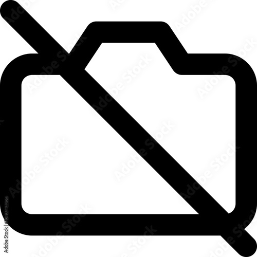 Camera off icon - disabled photo blocked outline