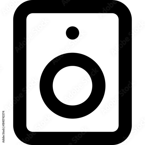 Speaker icon - subwoofer audio sound bass outline