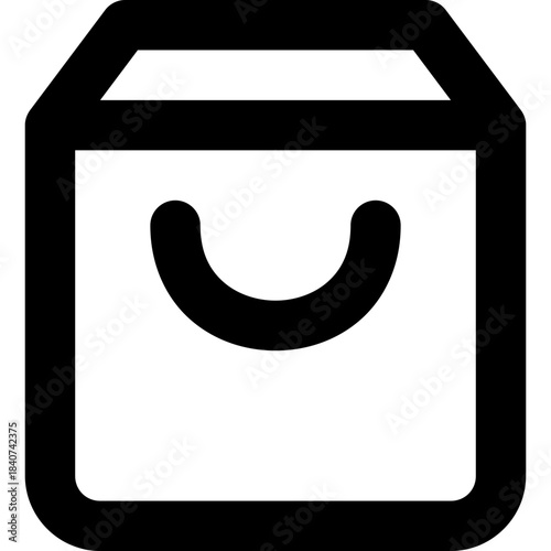 Shopping basket icon - buy cart retail outline