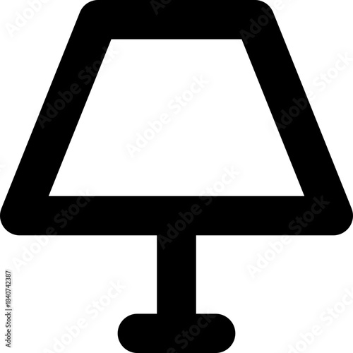 Lamp icon - light desk illumination outline