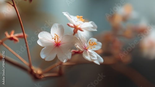 Delicate blossoms capturing the serene essence of springtime beauty