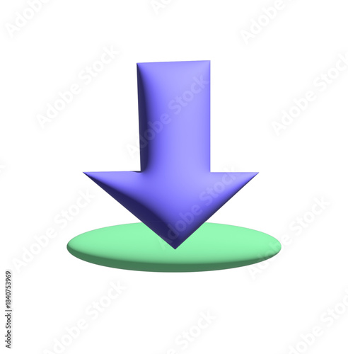 3D Vector Direction Arrows Choice Icon Intersection Process Decision Path