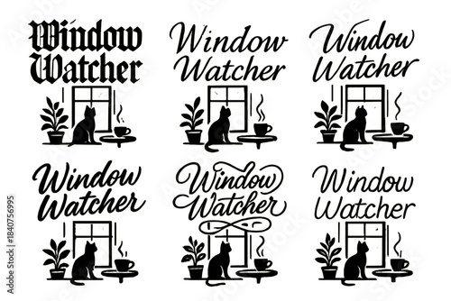 Calligraphy Styles Display. Window Watcher. Create a calligraphy lettering illustration of the phrase: Window