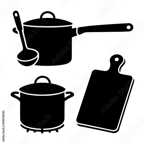 set of kitchen utensils