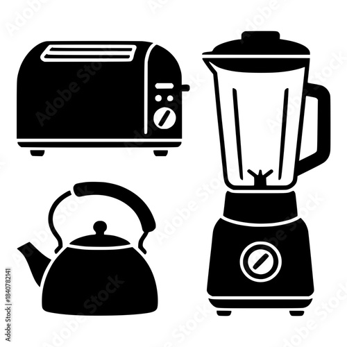 set of kitchen utensils 