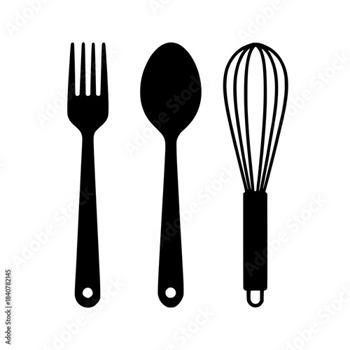set of kitchen utensils