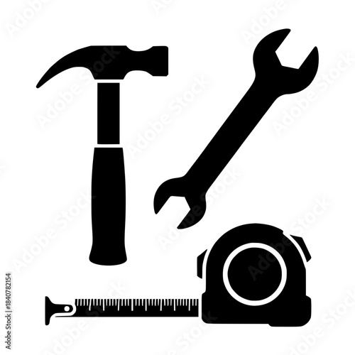 building tools icons set
