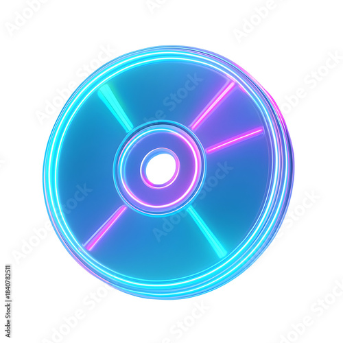 Neon CD Disk Icon