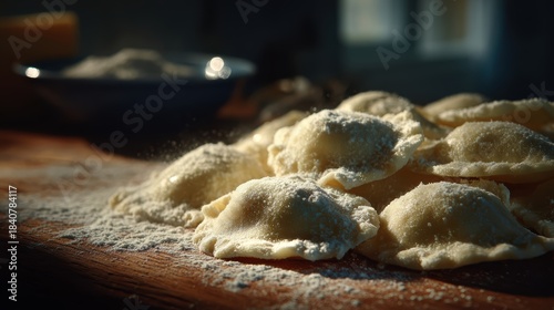 Fresh Homemade Ravioli Pasta - Italian Food Culinary Art