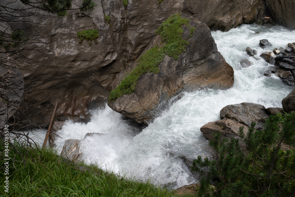 Fototapeta premium Beautiful cascade in river Kander in Switzerland