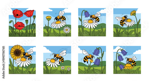 Children with Easter basket, happy kids, springtime celebration