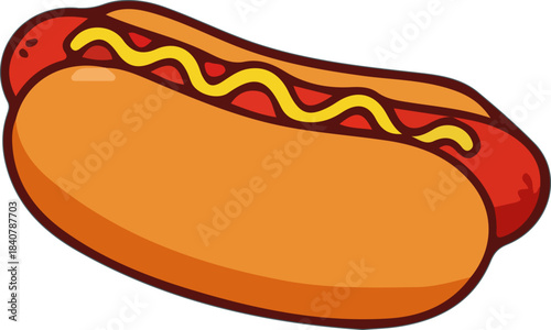 hot dog with mustard