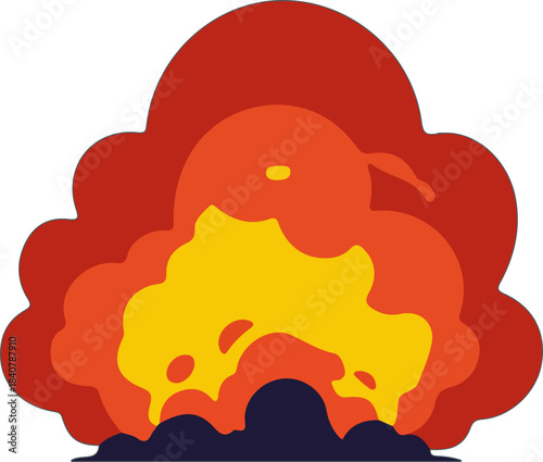 illustration explosion blast bomb aroma cloud boom
