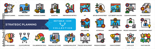 Lineal Color - Strategic Planning Icon Collection