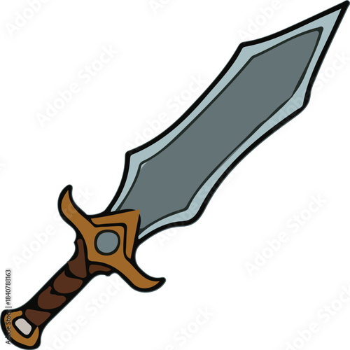 illustration fantasy sword and dagger weapon