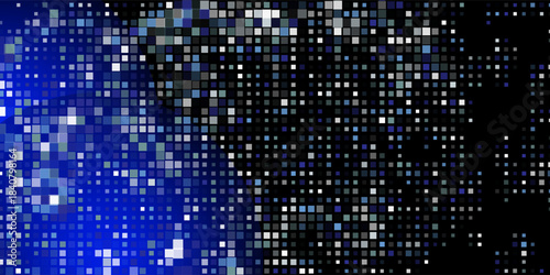 Digital Pixel Explosion. Abstract Virtual Cyber Space Data Flow. Halftone Pixel Effect Round Explosion. Vector Illustration.