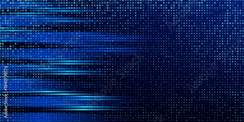 Digital technology background. Digital data square blue pattern pixel background