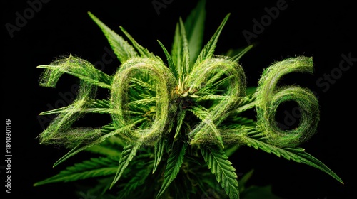 Celebration of new year 2026 with green vibes