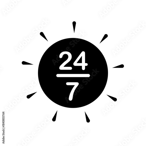 24/7 icon design template SVG
