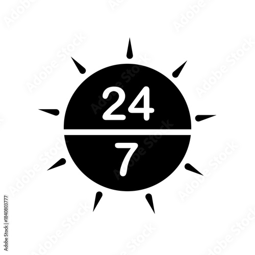 24/7 icon design template SVG