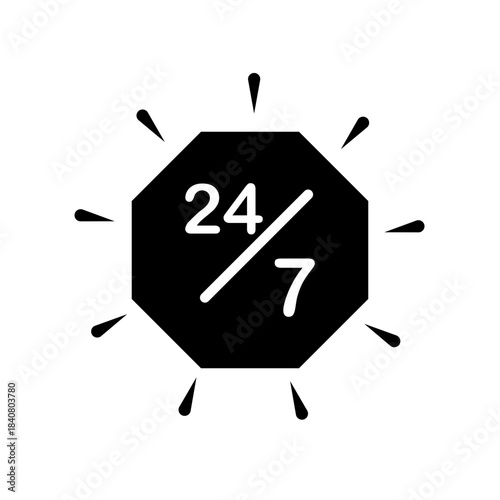 24/7 icon design template SVG