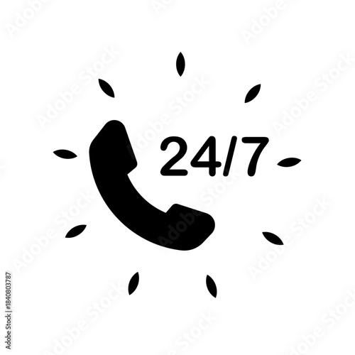 24/7 icon design template SVG