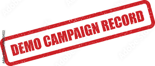 Textured red rubber stamp impression indicating a temporary campaign record status on files