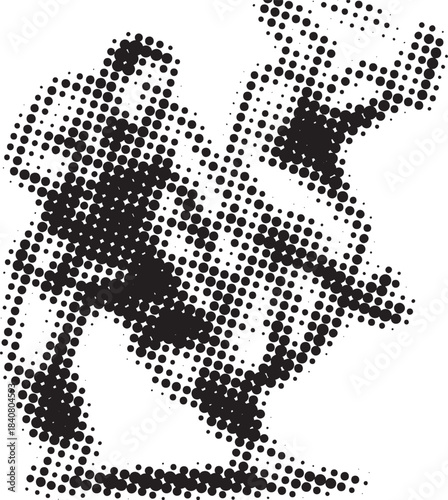 Dynamic halftone judo uki otoshi martial arts throw illustration for action-filled combat visuals