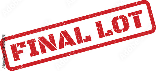 A grunge style stamp displaying FINAL LOT in bold letters, often seen in auction or inventory contexts