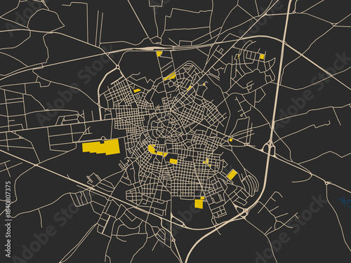 Foto Graphic city map artwork of Altamura, Italy