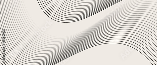 Abstract vector background with black wavy lines. vector. eps 10