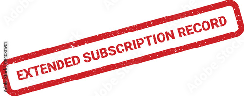 Distinctive extended subscription record stamp showing a clear administrative confirmation for digital services