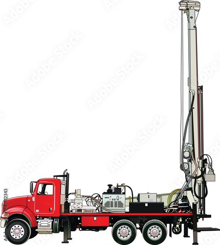 water well drill truck