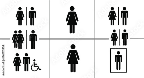 Set of universal vector warning signs clearly prohibiting both traditional tobacco smoking and the use of modern electronic cigarettes or personal