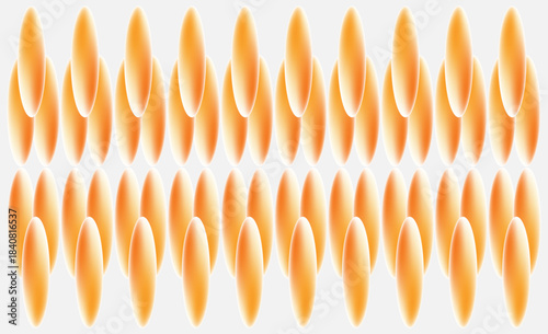 Two Rows of Orange Elliptical Shapes abstract pattern