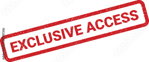 Distressed textured rubber stamp with EXCLUSIVE ACCESS text for premium membership or privileged entry