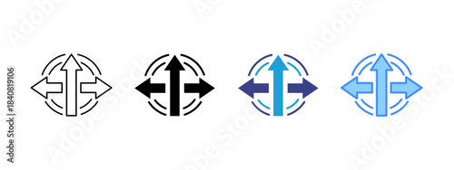 Direction Arrow icon set multiple style collection