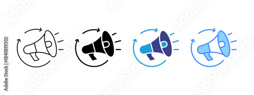 Remarketing icon set multiple style collection