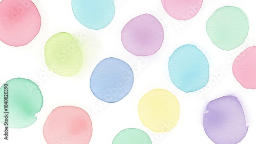 Watercolor polka dots