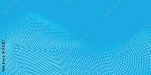 Halftone dots on blue background. Comic pop art style blank layout. Template design for comic book, presentation, sale or web banner. eps 10