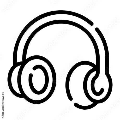 headphones line icon