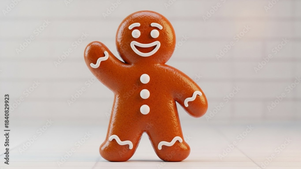 Fototapeta premium gingerbread man on white