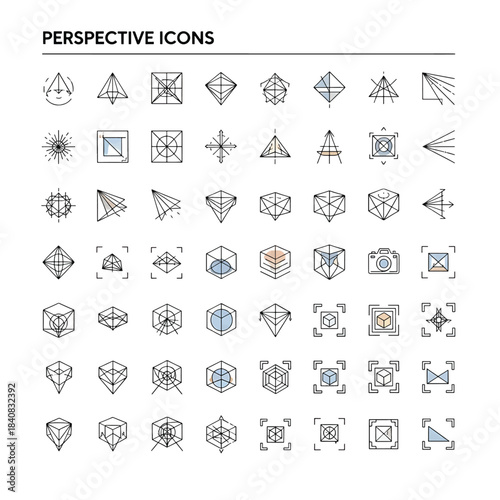 Perspective Concept Illustration for Depth and Vision